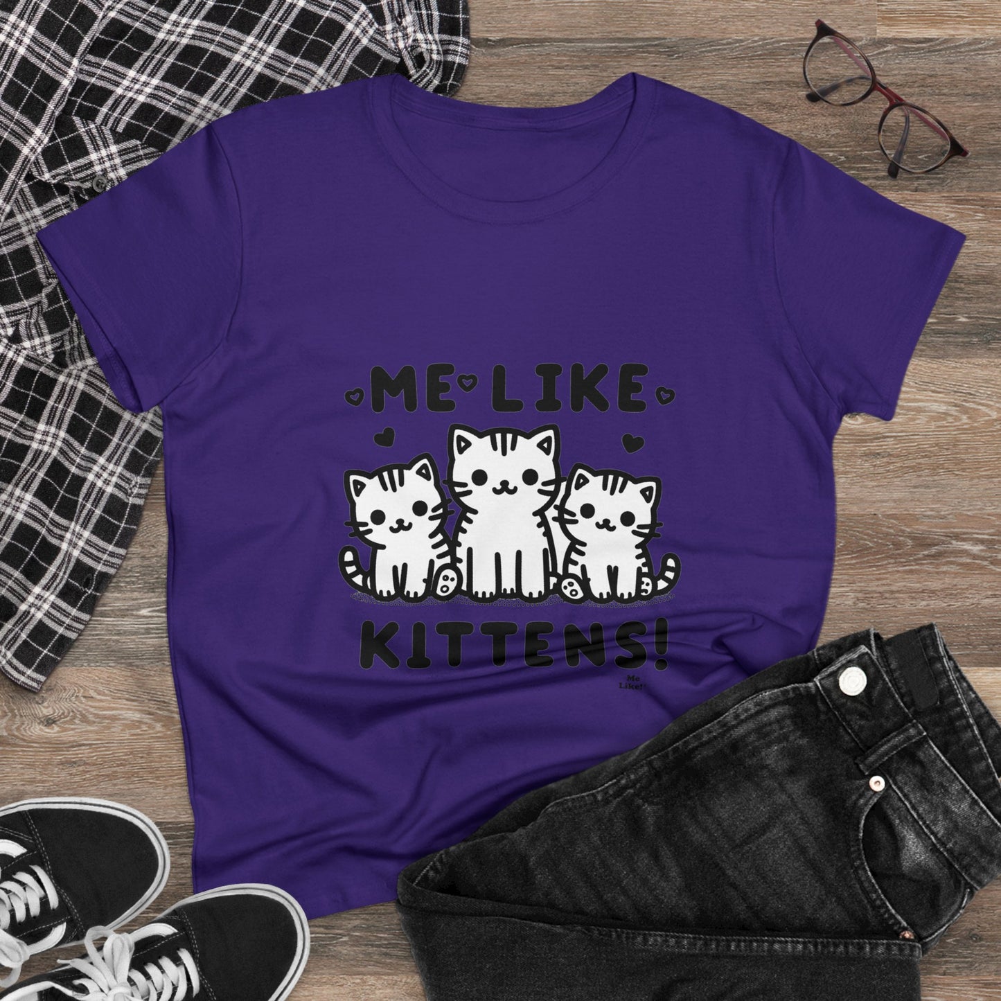 Me Like Kittens! - Women's Heavy Cotton Tee - (#2)