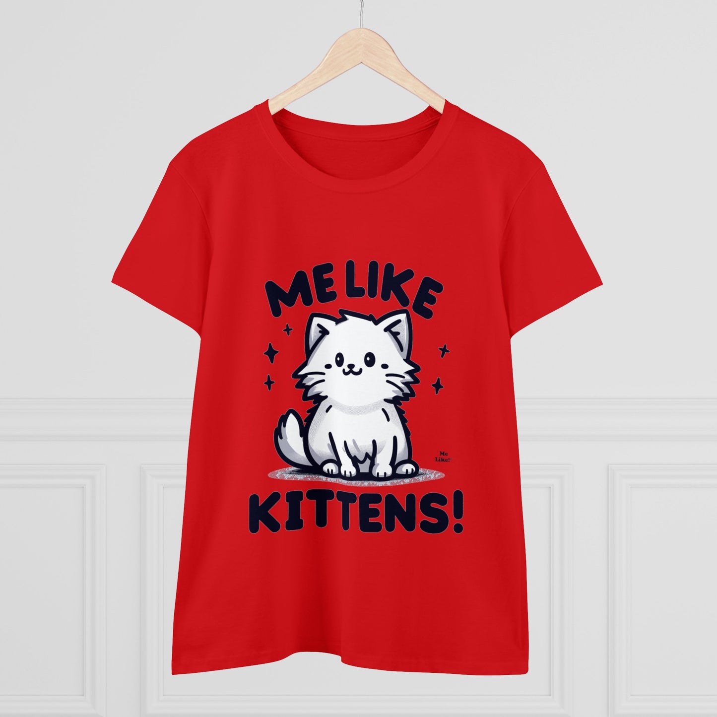 Me Like Kittens! - Women's Heavy Cotton Tee - (#1)