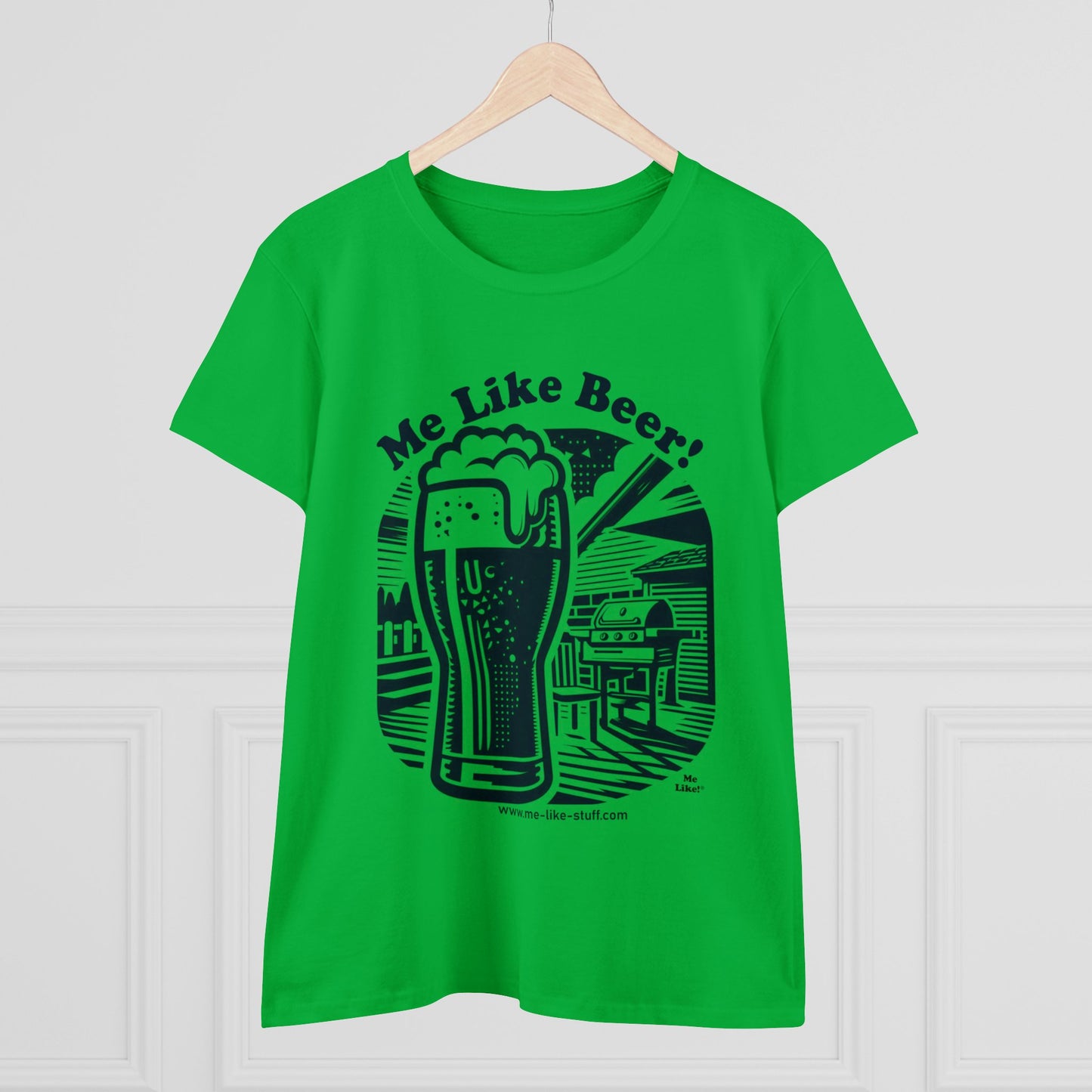 Women's Heavy Cotton Tee - Me Like Beer! (#1)