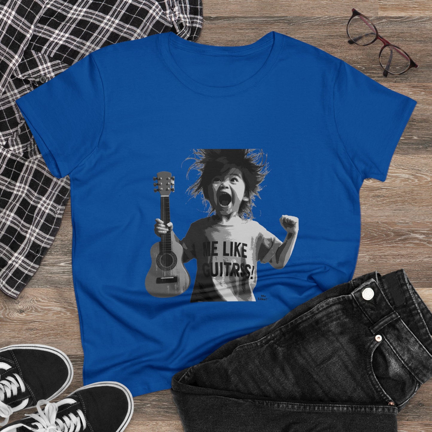 Me Like Guitars! - Women's Cotton Tee - Punk #1