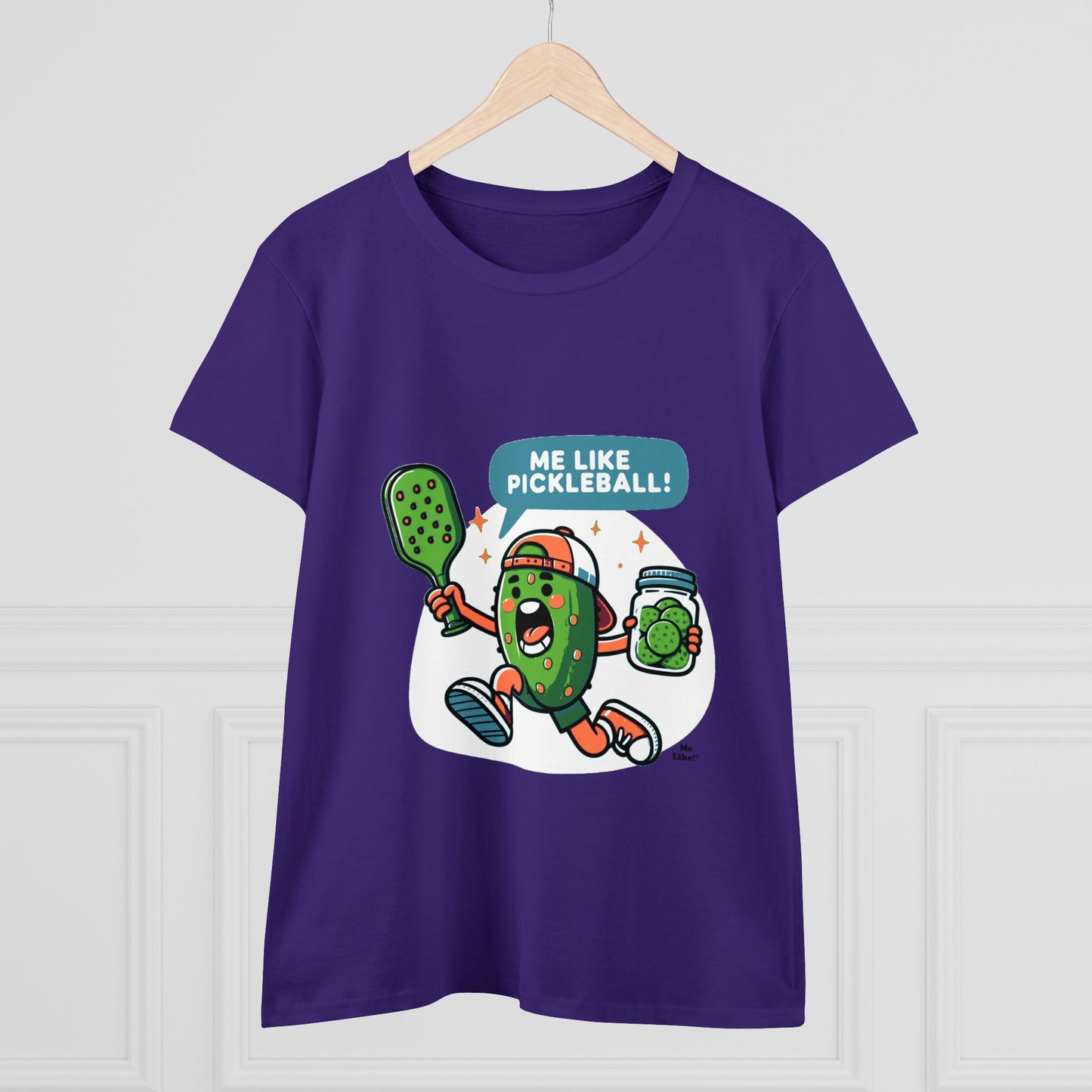 Me Like Pickleball! - Women's Heavy Cotton Tee - (Pickleball #2)