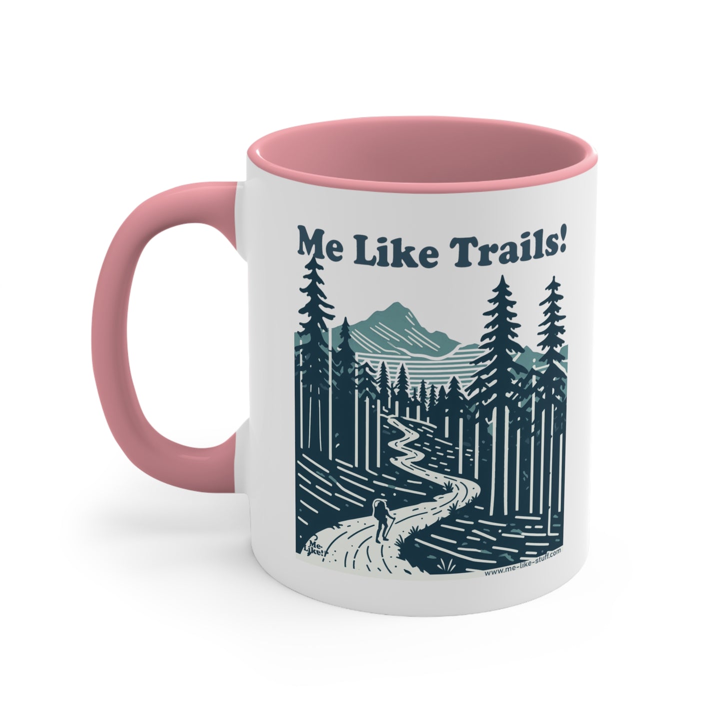 Accent Coffee Mug, 11oz - Me Like Trails! (#2)