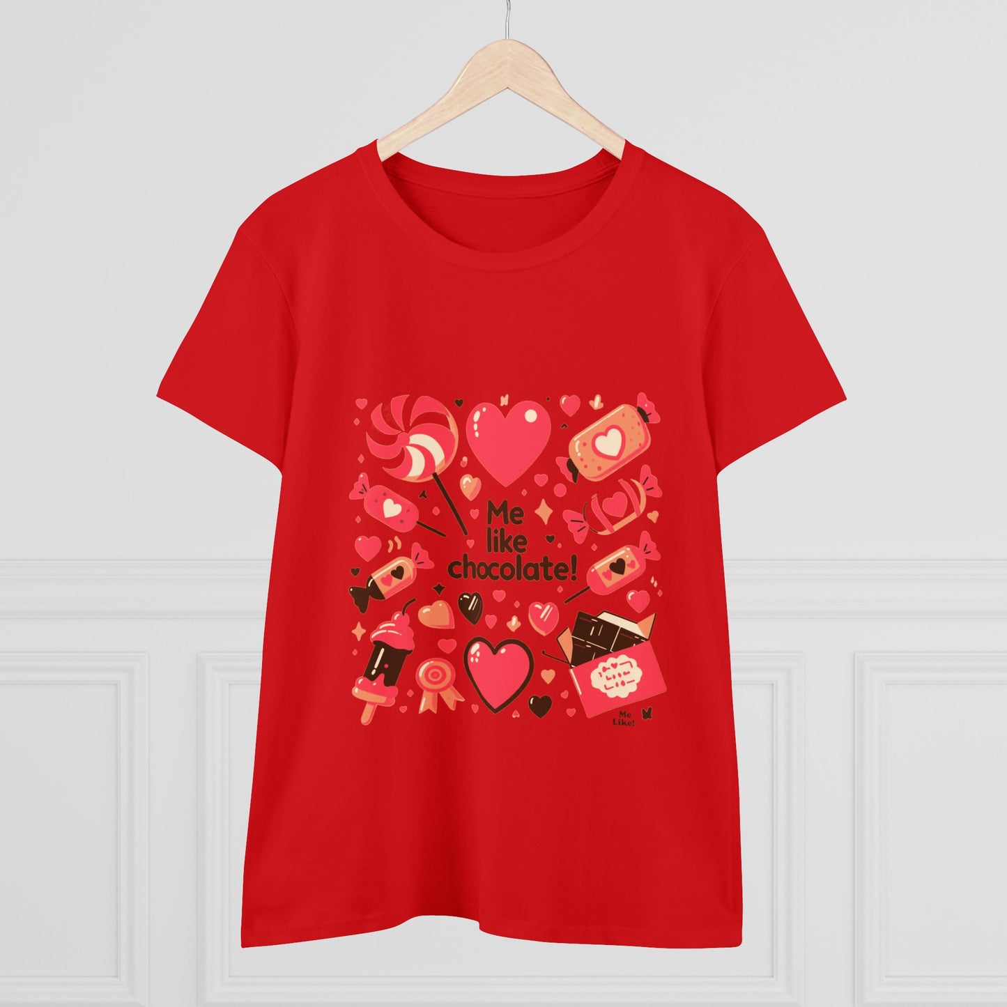 Me Like Chocolate! - Women's Heavy Cotton Tee - (Chocolate #2)