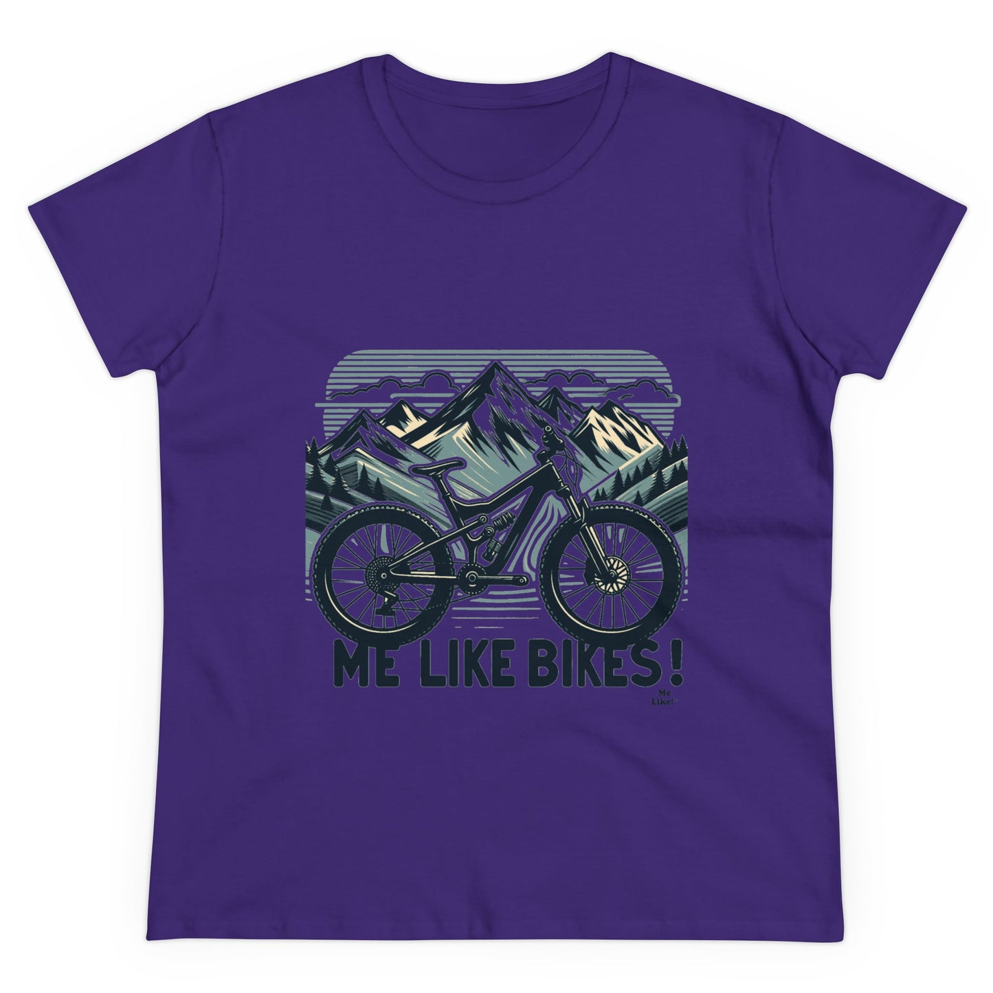 Me Like Bikes! - Women's Heavy Cotton Tee - (Mountain Bike #5)